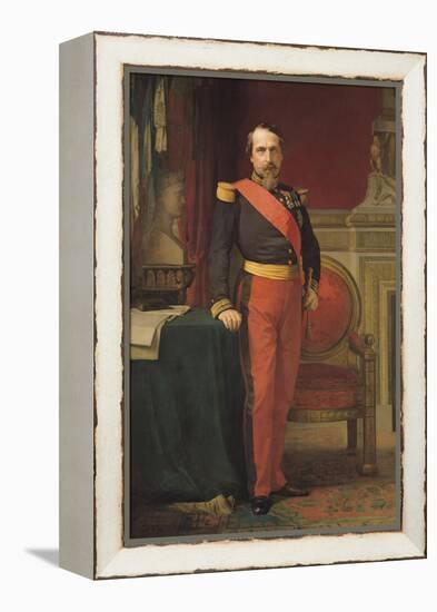 Portrait of Napoleon III (1808-73) 1862-Hippolyte Flandrin-Framed Premier Image Canvas