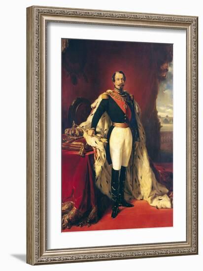 Portrait of Napoleon III (1808-73) Emperor of France-Franz Xaver Winterhalter-Framed Giclee Print