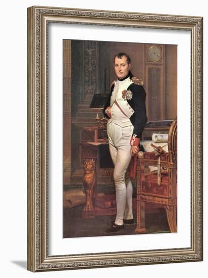 Portrait of Napoleon in His Work Room-Jacques-Louis David-Framed Art Print