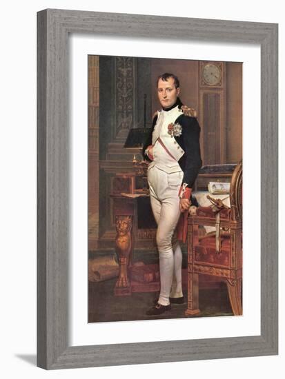 Portrait of Napoleon in His Work Room-Jacques-Louis David-Framed Art Print