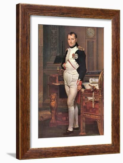 Portrait of Napoleon in His Work Room-Jacques-Louis David-Framed Art Print