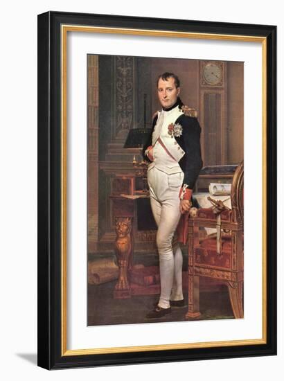 Portrait of Napoleon in His Work Room-Jacques-Louis David-Framed Art Print