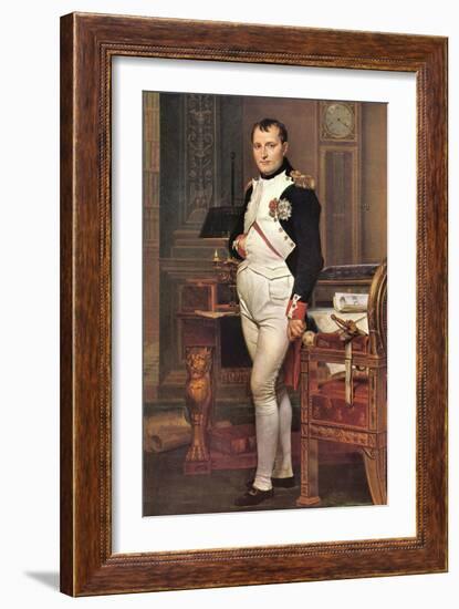 Portrait of Napoleon In His Work Room-Jacques-Louis David-Framed Art Print