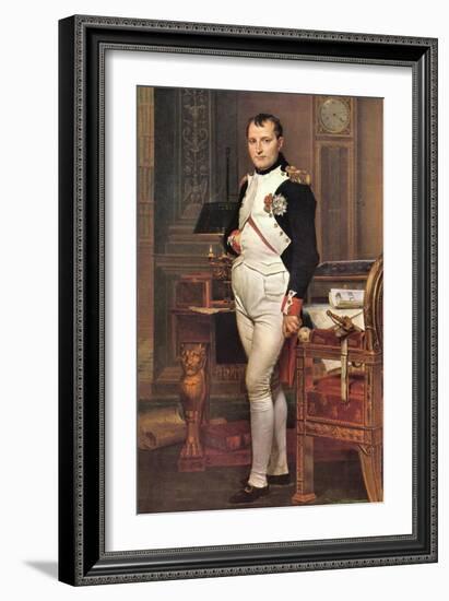 Portrait of Napoleon In His Work Room-Jacques-Louis David-Framed Art Print