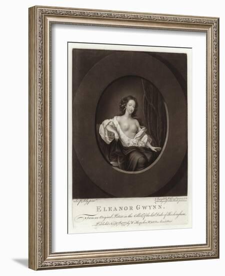 Portrait of Nell Gwyn-Sir Peter Lely-Framed Giclee Print