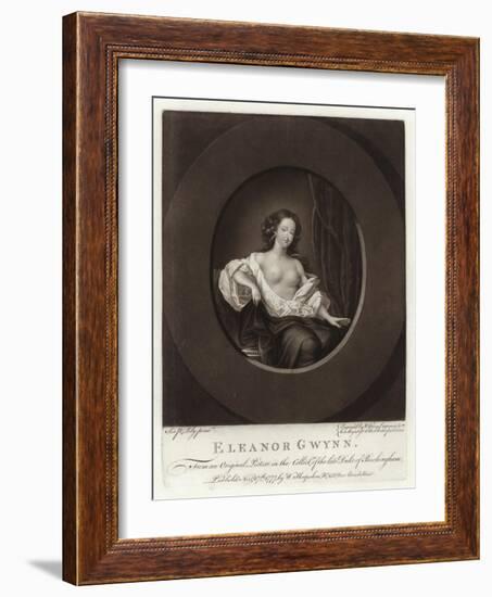 Portrait of Nell Gwyn-Sir Peter Lely-Framed Giclee Print