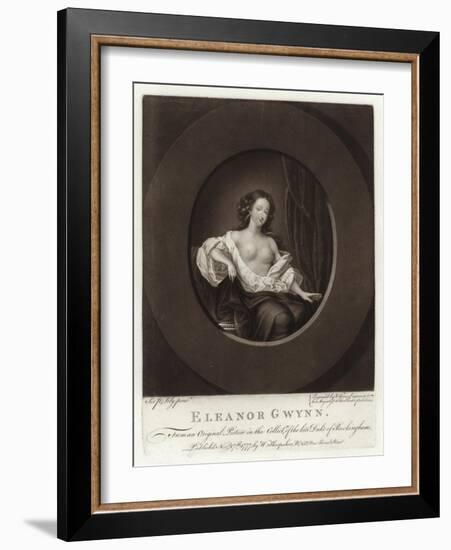 Portrait of Nell Gwyn-Sir Peter Lely-Framed Giclee Print