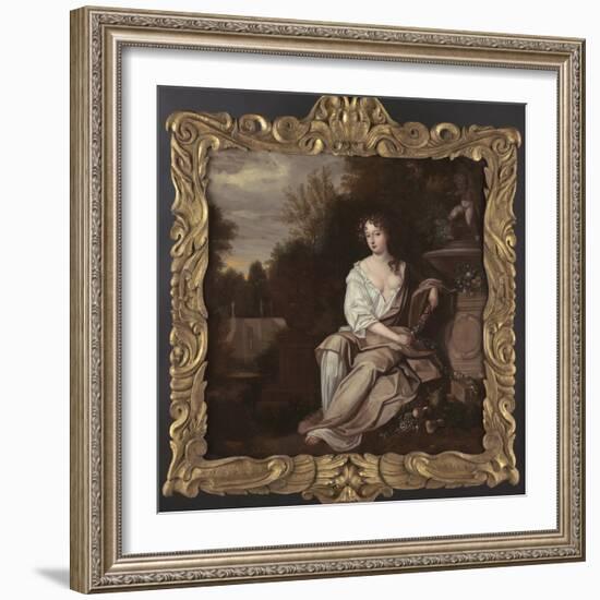 Portrait of Nell Gywn with Frame, 1670s-Sir Peter Lely-Framed Giclee Print