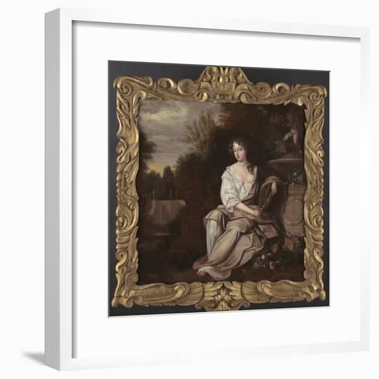 Portrait of Nell Gywn with Frame, 1670s-Sir Peter Lely-Framed Giclee Print