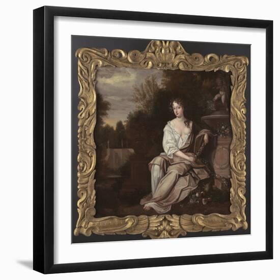 Portrait of Nell Gywn with Frame, 1670s-Sir Peter Lely-Framed Giclee Print