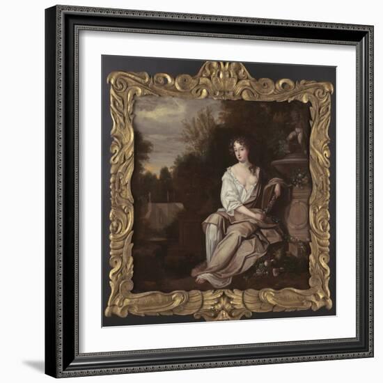 Portrait of Nell Gywn with Frame, 1670s-Sir Peter Lely-Framed Giclee Print