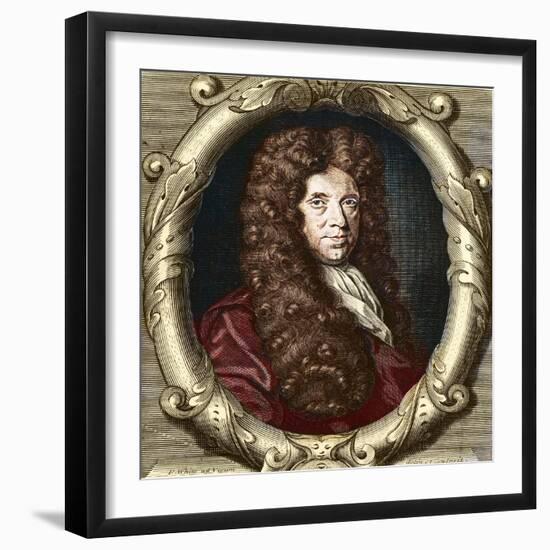 Portrait of Neremiah Grew (1641-1721) English botanist-French School-Framed Giclee Print