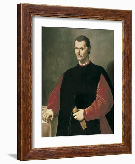 Portrait of Niccolo Machiavelli-Santi Di Tito-Framed Art Print