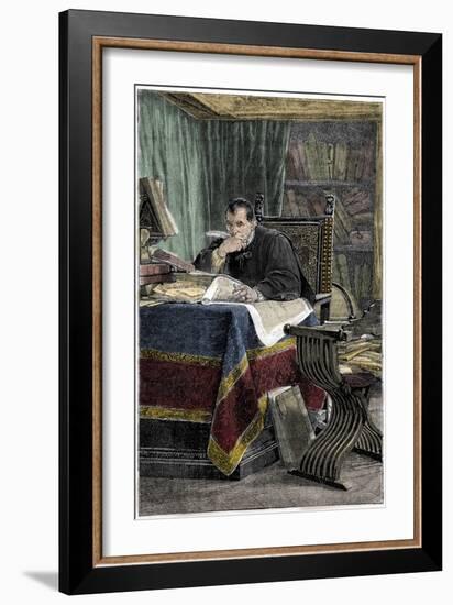 Portrait of Niccolo Machiavelli-Stefano Bianchetti-Framed Giclee Print