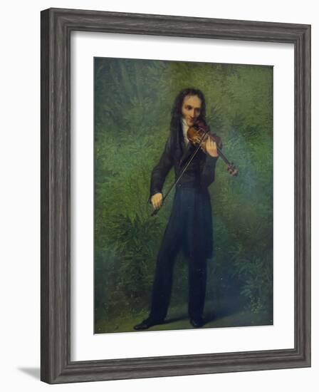 Portrait of Niccolò Paganini (1782-184), 1830-1831-Georg Friedrich Kersting-Framed Giclee Print