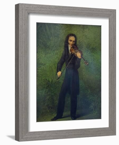 Portrait of Niccolò Paganini (1782-184), 1830-1831-Georg Friedrich Kersting-Framed Giclee Print