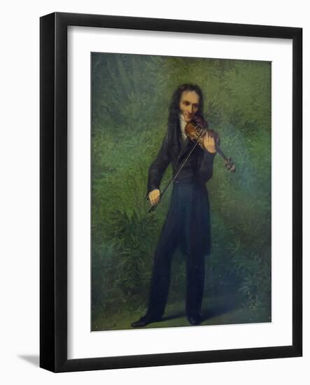 Portrait of Niccolò Paganini (1782-184), 1830-1831-Georg Friedrich Kersting-Framed Giclee Print