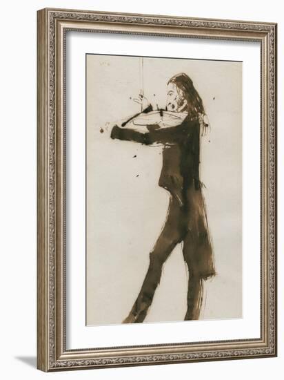 Portrait of Niccolò Paganini (1782-184), 1831-Edwin Henry Landseer-Framed Giclee Print