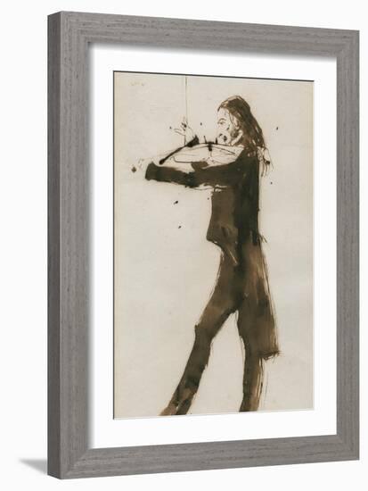 Portrait of Niccolò Paganini (1782-184), 1831-Edwin Henry Landseer-Framed Giclee Print