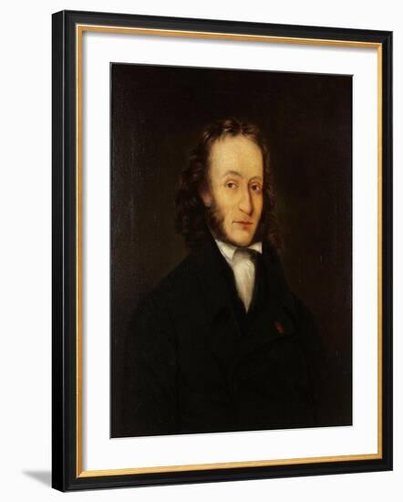 Portrait of Niccolò Paganini (1782-184), 1836-John Whittle-Framed Giclee Print