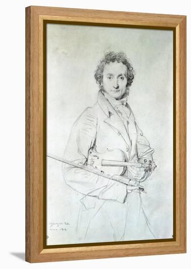 Portrait of Niccolo Paganini (1782-1840) 1819-Jean-Auguste-Dominique Ingres-Framed Premier Image Canvas