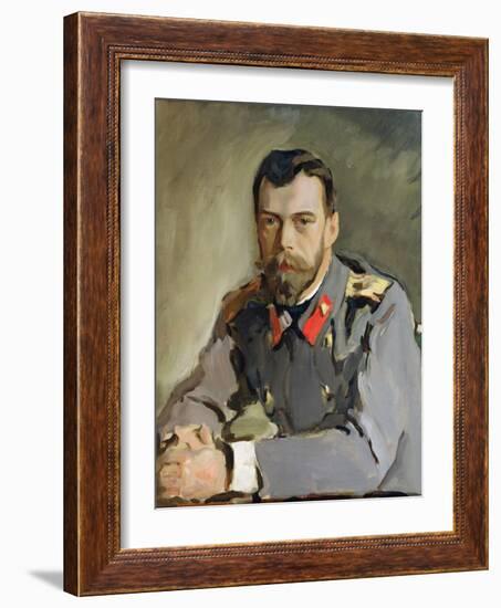 Portrait of Nicholas Ii, 1900-Valentin Aleksandrovich Serov-Framed Giclee Print