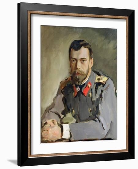 Portrait of Nicholas Ii, 1900-Valentin Aleksandrovich Serov-Framed Giclee Print