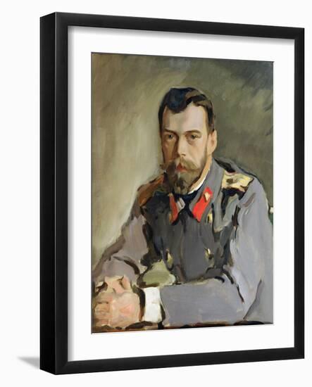 Portrait of Nicholas Ii, 1900-Valentin Aleksandrovich Serov-Framed Giclee Print