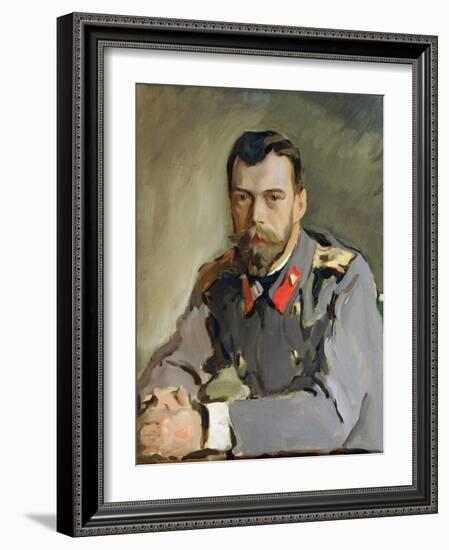 Portrait of Nicholas Ii, 1900-Valentin Aleksandrovich Serov-Framed Giclee Print