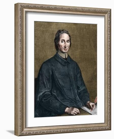 Portrait of Nicolas Malebranche (1638-1715), French philosopher-Gerard Edelinck-Framed Giclee Print