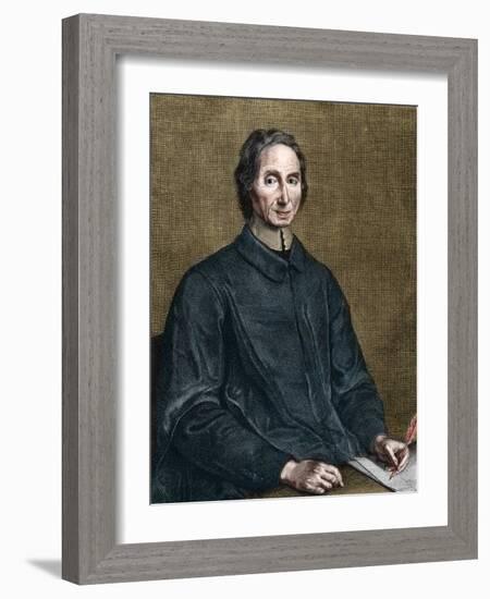 Portrait of Nicolas Malebranche (1638-1715), French philosopher-Gerard Edelinck-Framed Giclee Print