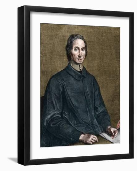 Portrait of Nicolas Malebranche (1638-1715), French philosopher-Gerard Edelinck-Framed Giclee Print