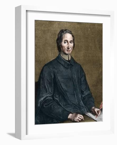 Portrait of Nicolas Malebranche (1638-1715), French philosopher-Gerard Edelinck-Framed Giclee Print