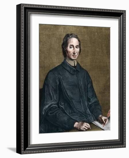 Portrait of Nicolas Malebranche (1638-1715), French philosopher-Gerard Edelinck-Framed Giclee Print