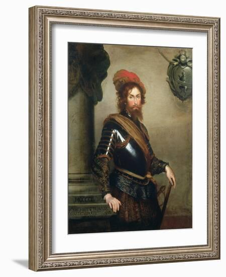 Portrait of Nicolo Raggi-Bernardo Strozzi-Framed Giclee Print