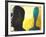 Portrait of Nigerian Artist Erhabor Emokpae Standing Next to One of His Colorful Paintings-Carlo Bavagnoli-Framed Premium Photographic Print