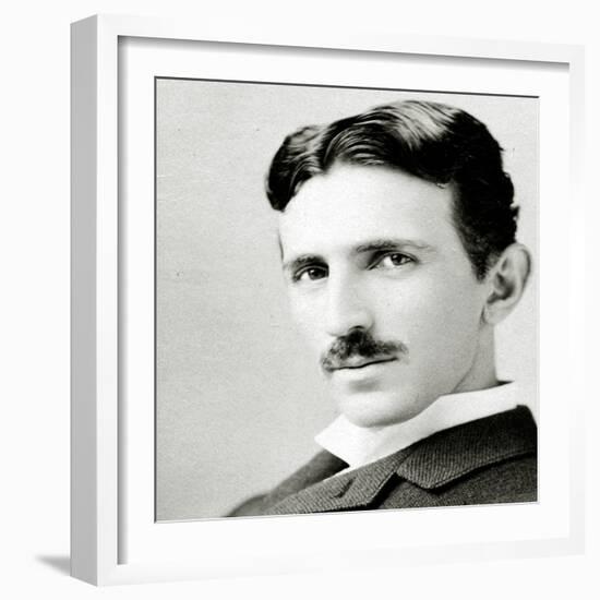 Portrait of Nikola Tesla, 1890 (Photo)-Napoleon Sarony-Framed Giclee Print