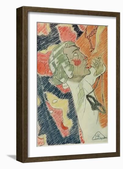 Portrait of Nikolai Evreinov (1879-195)-Nikolai Ivanovich Kulbin-Framed Giclee Print