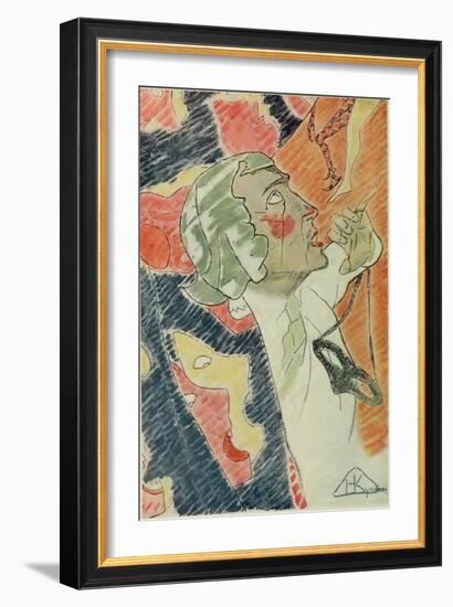 Portrait of Nikolai Evreinov (1879-195)-Nikolai Ivanovich Kulbin-Framed Giclee Print