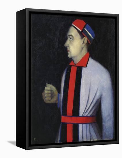 Portrait of Nikolai Punin, 1933 (Oil on Canvas)-Kazimir Severinovich Malevich-Framed Premier Image Canvas