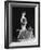 Portrait of Nude Woman Covering Up with Hat-null-Framed Photo