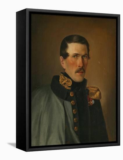 Portrait of Of a Marine Officer-Alexei Vasilyevich Tyranov-Framed Premier Image Canvas