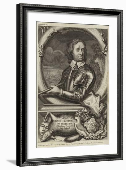 Portrait of Oliver Cromwell-null-Framed Giclee Print