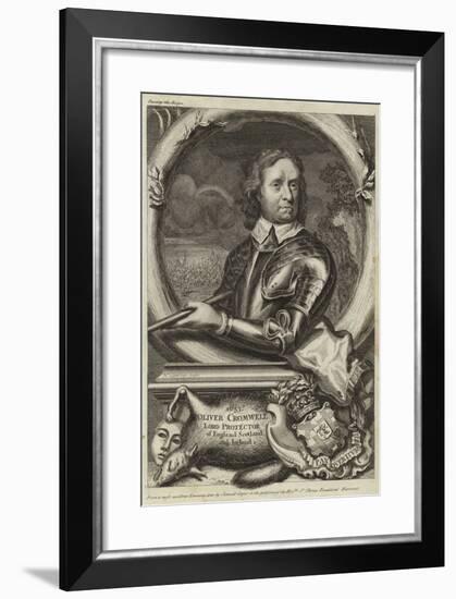 Portrait of Oliver Cromwell-null-Framed Giclee Print