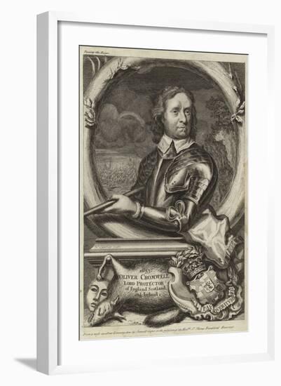 Portrait of Oliver Cromwell-null-Framed Giclee Print