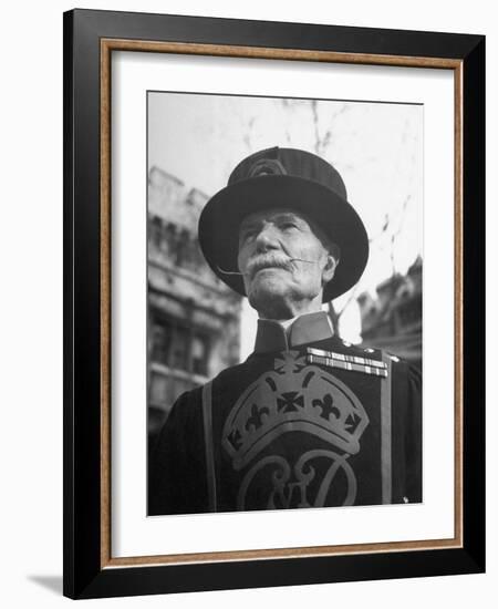 Portrait of One of the Yeomen Guards, known as "Beefeaters", Who Work at the Tower of London-Ian Smith-Framed Photographic Print