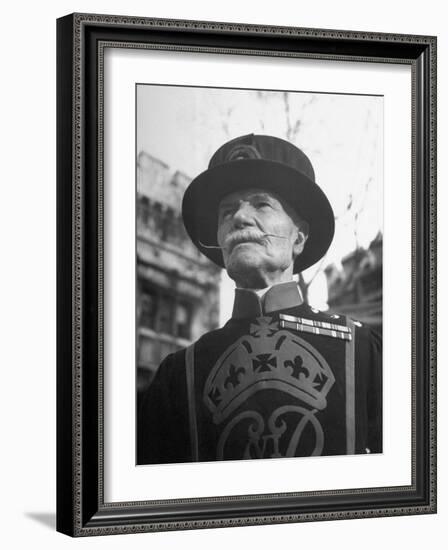 Portrait of One of the Yeomen Guards, known as "Beefeaters", Who Work at the Tower of London-Ian Smith-Framed Photographic Print