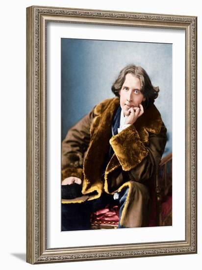 Portrait of Oscar Wilde, 1882 (Photo)-Napoleon Sarony-Framed Giclee Print