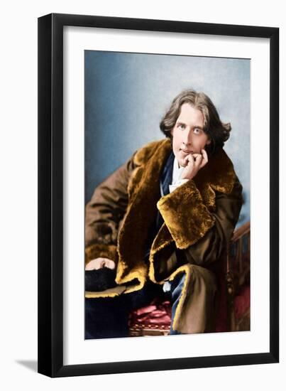 Portrait of Oscar Wilde, 1882 (Photo)-Napoleon Sarony-Framed Giclee Print