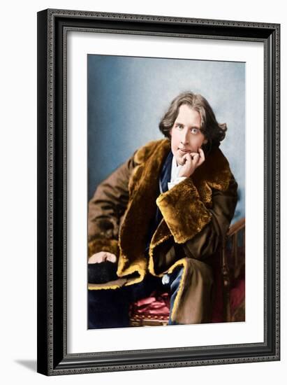 Portrait of Oscar Wilde, 1882 (Photo)-Napoleon Sarony-Framed Giclee Print